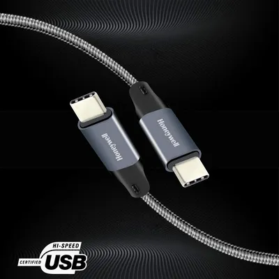 Honeywell Type C to Type C USB 3.1 Cable 1.2mtr - (Braided) - Grey