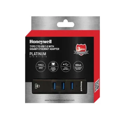 Honeywell Type C to USB 3.0 with Gigabit Ethernet Adapter