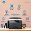 Konica Minolta Bizhub 185en A3 Monochrome All in One Printer with 18 PPM Speed, Networking & Platen Cover, WMPLKOL002