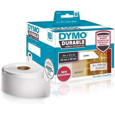 Dymo 1933081 1x3.5 inch White Polypropylene Direct Thermal Label Writer Roll, Capacity: 350 Labels