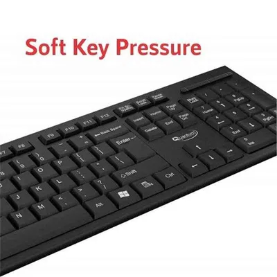 Quantum 7406 Spill Resistant Black Wired Keyboard