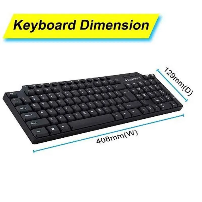 Zebronics ZEB-KM2100 Black Multimedia USB Keyboard