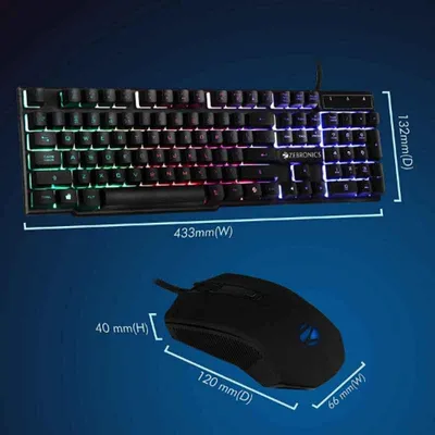 Zebronics Zeb-Fighter Black Gaming Keyboard & Mouse Combo