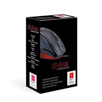 iBall Style36 Wired Optical Mouse (Pack of 10)