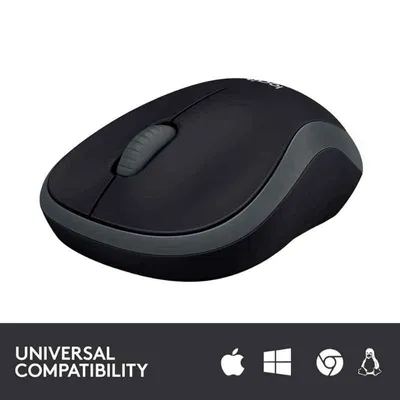 Logitech M185 Black Wireless Mouse with USB