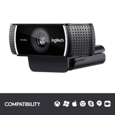 Logitech C922 Black Pro Stream Webcam, 960-001090