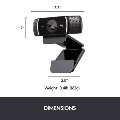 Logitech C922 Black Pro Stream Webcam, 960-001090