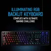 Foxin Black RGB Backlit Semi-Mechanical Gaming Keyboard, FMK 1001