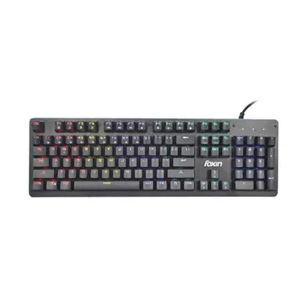 Foxin Black RGB Backlit Semi-Mechanical Gaming Keyboard, FMK 1001