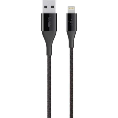 Belkin Kevlar Mixit DuraTek 2.4A Black Lightning to USB iPhone Charging Cable, F8J207bt04-BLK