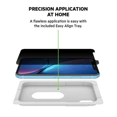 Belkin iPhone XR Privacy Screen Protector Tempered Glass, F8W926zz