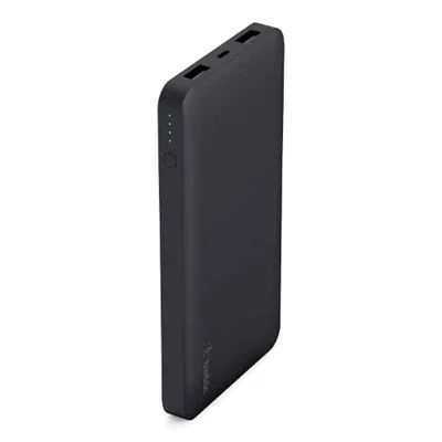 Belkin 10000mAh Lithium Polymer 12W Fast Charging Black Power Bank, F7U020btBLK