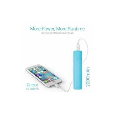 Portronics Charge Roll 2000mAh Blue Power Bank, POR 640