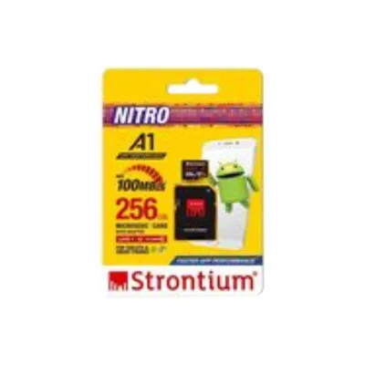 Strontium Nitro A1 UHS-I U3 256GB MicroSDXC Class 10 Black Memory Card with Adapter, SRN256GTFU3A1A