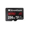 Strontium Nitro A1 UHS-I U3 256GB MicroSDXC Class 10 Black Memory Card with Adapter, SRN256GTFU3A1A