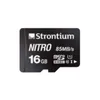 Strontium Nitro UHS-I 16GB MicroSDHC Class 10 Black Memory Card, SRN16GTFU1QR (Pack of 2)