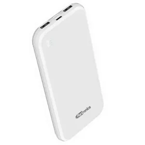 Portronics Power Brick 10 White 10000mAh Polymer Power Bank, POR-1015