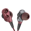 Fingers Dual Driver MusiPods W6 Burgundy Wired Earphone