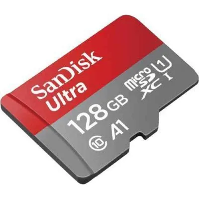 SanDisk Ultra 128GB Class 10 MicroSDXC1 Memory Card, SDSQUAR-128G-GN6MN