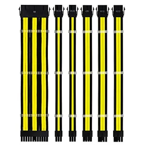 Ant Esports MODPRO Sleeve Cable Kit 30 CM Extension Cable (Yellow – Black)