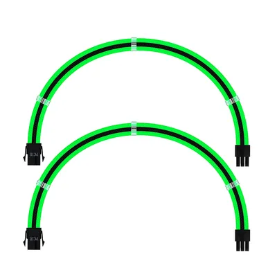 Ant Esports MODPRO Sleeve Cable Kit 30 CM Extension Cable (Green – Black)