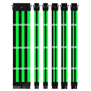 Ant Esports MODPRO Sleeve Cable Kit 30 CM Extension Cable (Green – Black)