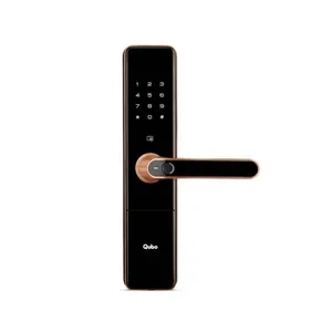 Qubo 35-60mm Aluminium Copper Polished Ultra Smart Door Lock with 5-Way Unlocking