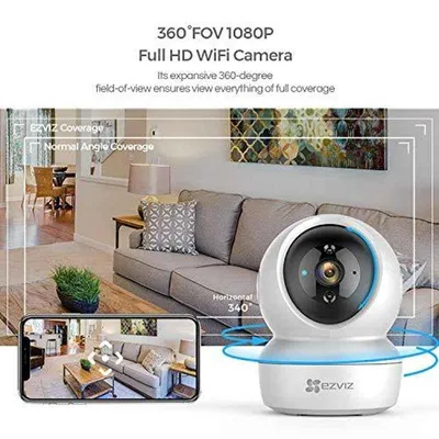 EZVIZ C6N White 256GB Slot 2-Way Audio Wireless Full HD Indoor Home Camera with Night Vision by Hikvision, CS-TY1 (B0-1G2WF)