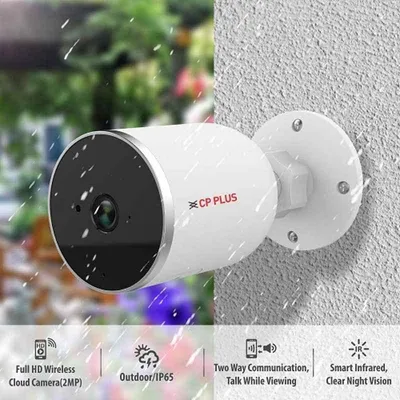 CP PLUS CP-V21 2MP Wi-Fi 1080p Full HD White Bullet Outdoor Camera