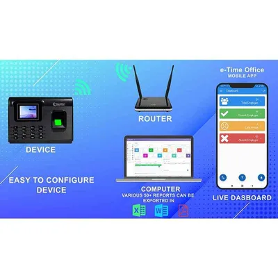 Time Office z200bw Black Fingerprint, Card, Wi-Fi & Cloud Based Attendance Device