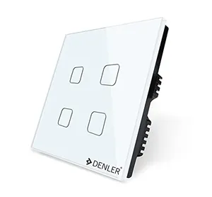  Denler Smart Switch WiFi Switch Touch Control APP Remote Control Voice Control Compatible with Alexa, Google Home Voice Control for Home Office 86x86mm