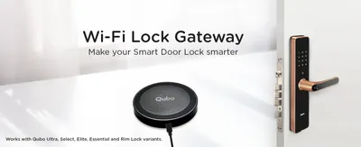 Qubo Smart Lock WiFi Gateway  | Unlock Your Door from Anywhere | Works with Existing Qubo Smart Locks