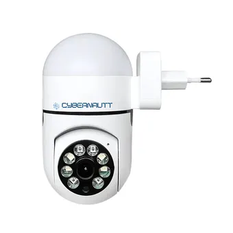 Cybernautt P2L 2MP HD PT Smart Indoor WiFi Camera with Night Vision, Motion Detect, Loop Recording, Two Way Audio & Support SD Upto 128 GB