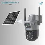 Cybernautt X4K 4MP Full HD PTZ 4G Sim Camera with Two Way Audio, Motion Track, Alarm, Night Vision, Built in Siren & SD Support upto 128GB