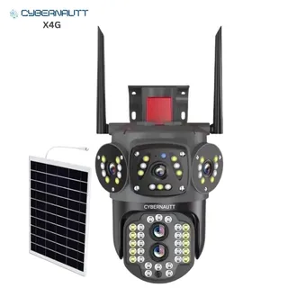 Cybernautt X4G 4MP Full HD PT 4G Solar Sim Camera with Motion Detect, Colour Night Vision, Human Detect, 2 Way Audio & & Support SD Upto 128GB