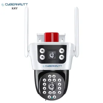 Cybernautt K4Y 4MP FHD Dual Lens PT 4G Sim Camera,IP66 Waterpoof & Support SD Upto 128 GB