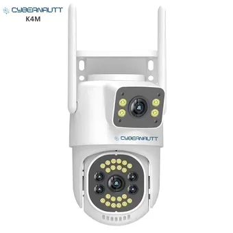 Cybernautt K4M 4MP FHD Dual Lens PT 4G Sim Camera,with Human Detect, Voice Intercom, Motion Detect, IP66 Waterpoof & Support SD Upto 128 GB