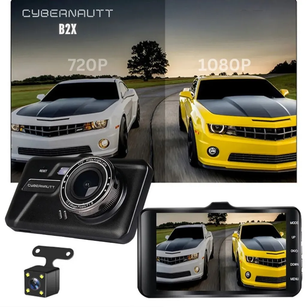 Cybernautt B2X Dual Channel 4 inch IPS HD touch screen Car Dash Cam