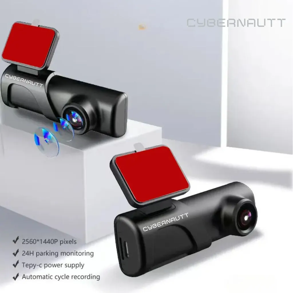 Cybernautt C1B Dashcam 1440P QHD Wifi and Smart App control, 24/7 Parking monitoring, Loop Recording
