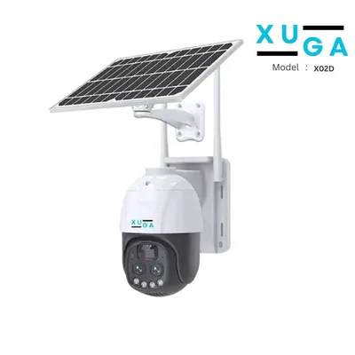 XUGA Alpha X02D 6MP PTZ Outdoor 4G Sim Solar CCTV Camera with 10X Zoom, Motion Detect & 2 Way Audio