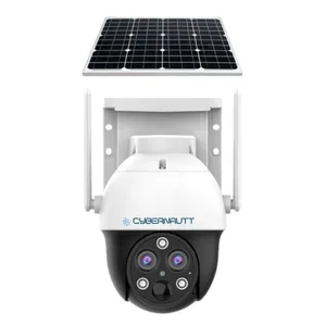 Cybernautt X4E 3MP FHD PTZ 4G Solar Sim CCTV Camera with 10X Zoom, Siren, Motion Detect, IP66 Waterroof, 2 Way Audio & Support SD Upto 256 GB