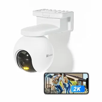 EZVIZ HB8-4G SIM-Enabled Battery-Powered Pan & Tilt Outdoor Camera,  2K+ / 3MP clarity with complete 360° coverage, human motion detection, Robust weatherproof design, and the convenience of two-way audio. Plus, microSD cards up to 512 GB
