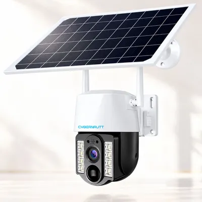 Cybernautt X5P 5MP Full HD PT Single Lens 4G Solar Sim Camera with Motion Detect, Colour Night Vision, Human Detect, IP66, 2 Way Audio & Support SD Upto 128GB