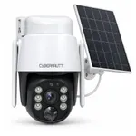 Cybernautt X5J 5MP Full HD PT 4G Sim Solar Camera with Motion Detect, Colour Night Vision, Human Detect, IP66, 2 Way Audio & Support SD Upto 128GB