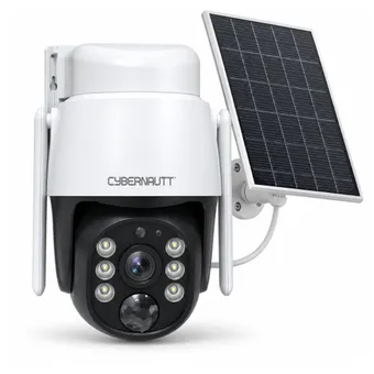 Cybernautt X5J 5MP Full HD PT 4G Sim Solar Camera with Motion Detect, Colour Night Vision, Human Detect, IP66, 2 Way Audio & Support SD Upto 128GB