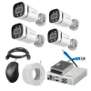 Cybernautt 2.4MP Full Colour HD Indoor & Outdoor CCTV Combo Kit with 4Ch DVR, 4 Bullet Camera, 4Ch SMPS, 50m Copper Cable & Connectors