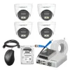 Cybernautt 2.4MP Full Colour HD Indoor & Outdoor CCTV Combo Kit with 4Ch DVR, 4 Dome Camera, 4Ch SMPS, 50m Copper Cable, 2TB HDD & Connectors