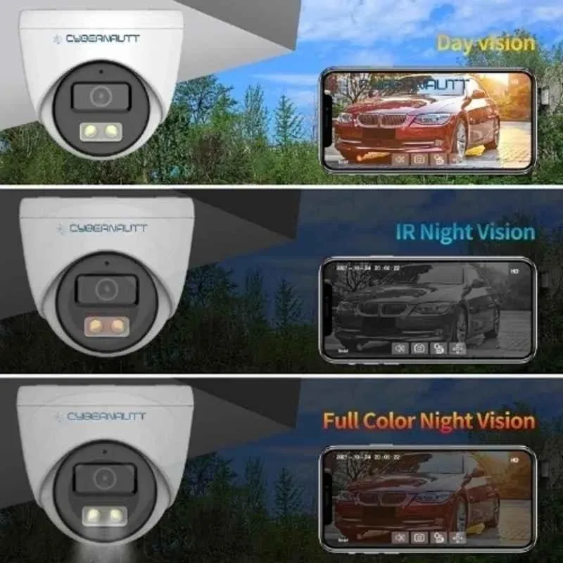 Cybernautt 2.4MP Full Colour HD Indoor & Outdoor CCTV Combo Kit with 4Ch DVR, 4 Dome Camera, 4Ch SMPS, 50m Copper Cable, 2TB HDD & Connectors