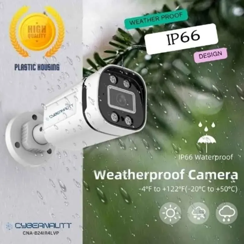 Cybernautt 2.4MP Full Colour HD Indoor & Outdoor CCTV Combo Kit with 4Ch DVR, 4 Bullet Camera, 4Ch SMPS, 50m Copper Cable, 500GB HDD & Connectors