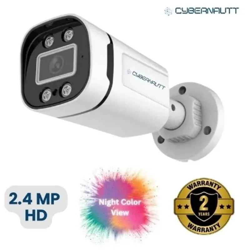 Cybernautt 2.4MP Full Colour HD Indoor & Outdoor CCTV Combo Kit with 4Ch DVR, 2 Dome Camera, 2 Bullet Camera, 4Ch SMPS, 50m Cable, 2TB HDD & Connector